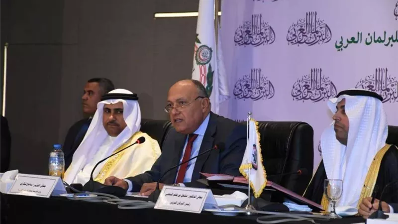 وزير الخارجية يتناول الأمن المائي وسد النهضة أمام البرلمان العربي