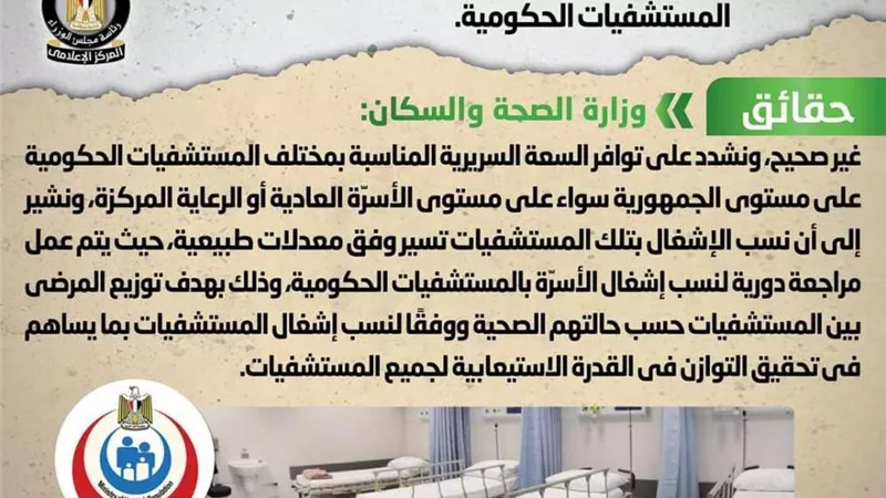 هل هناك عجز في أسّرة الرعاية المركزة بمختلف المستشفيات الحكومية؟.. الحكومة توضح الحقائق