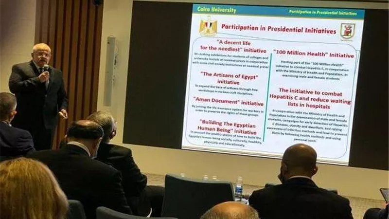 الخشت يستعرض جهود جامعة القاهرة في إكسبو2021 بدبي