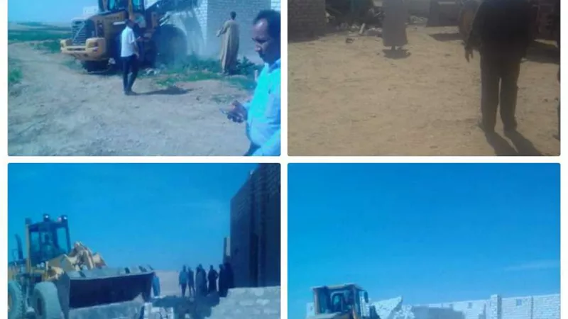 تنفيذ ٢٨ حالة إزالة تعديات بمركز ديروط بأسيوط واسترداد 2534 فدان
