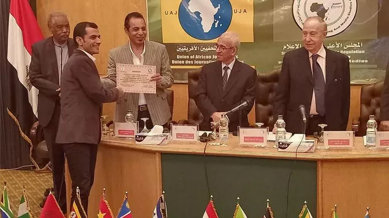 خلال تكريمه 25 صحفيًا.. جمال عبد الرحيم: اتحاد الصحفيين الأفارقة تأسس على يد عبدالمنعم الصاوي