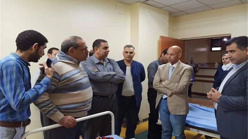 هشام مسعود يطمئن على الحالة الصحية لأسرة وكيل صحة السويس