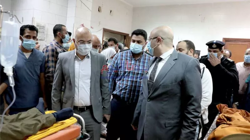 بينهم ضابط.. اصابة 8 في تصادم لوري شرطة بسيارة نقل بزراعي بني سويف