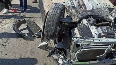 إصابة 6 أشخاص في حادث انقلاب سيارة بالمنيا