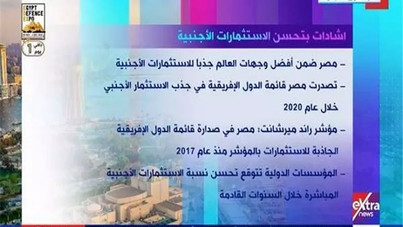 دول العالم تشيد بالدولة المصرية ضمن أفضل وجهات العالم الاستثمارية