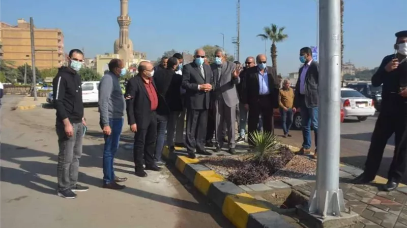 محافظ الجيزة يتفقد أعمال تطوير شارعي النيل وسوريا بحي العجوزة