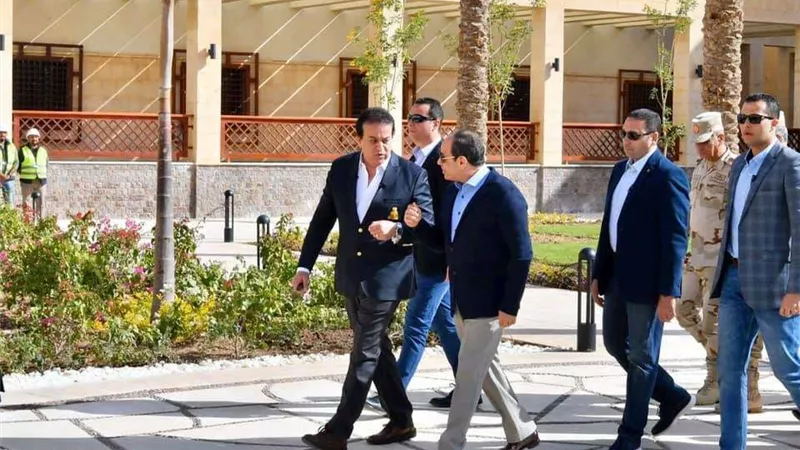 السيسي يتفقد جامعة الملك سلمان الدولية بشرم الشيخ