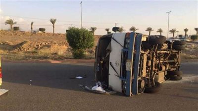 انقلاب سيارة بمغاغة شمال المنيا