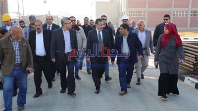 محافـظ المنوفية يتفقد مشروع محطة وشبكات مياه الحامول