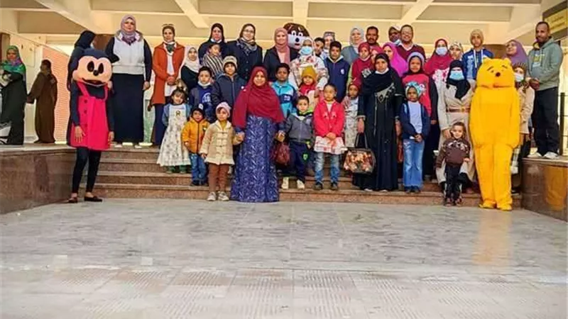 جامعة المنيا تستضيف أطفال معهد الأورام