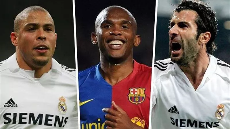قبل الكلاسيكو.. تعرف على النجوم التي ارتدت قميص برشلونة وريال مدريد
