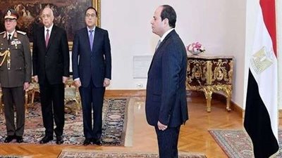 الوزراء الجدد ونوابهم يؤدون اليمين أمام الرئيس السيسي