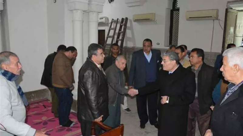 محافظ المنيا يتابع أعمال تطوير وصيانة مسجد الفولي