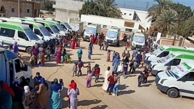 توقيع الكشف الطبي على 1579 حالة خلال قافلة طبية بالمنيا
