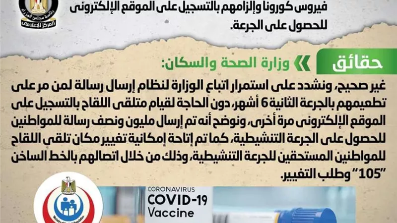 نكشف حقيقة وقف رسائل لمتلقي الجرعة التنشيطية من لقاح فيروس كورونا