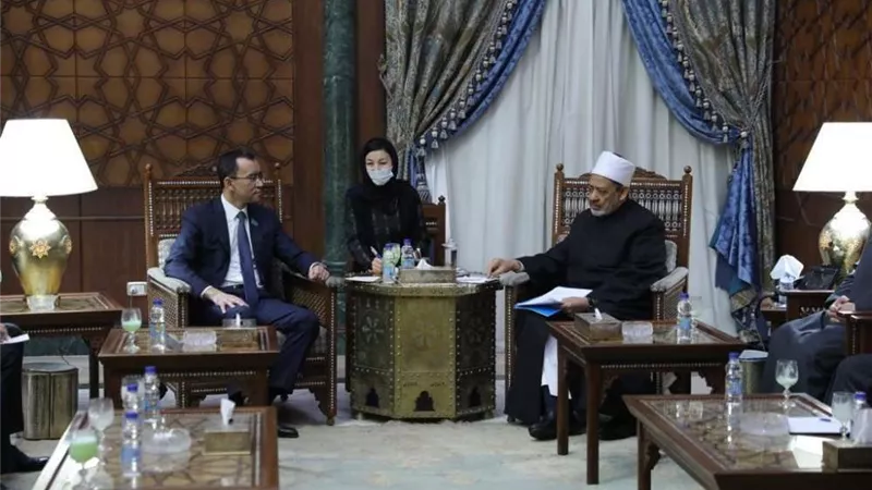 شيخ الأزهر يستقبل رئيس مجلس الشيوخ الكازاخستاني لمناقشة التعاون العلمي والثقافي