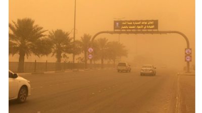 الأرصاد: الجمعة سرعة الرياح 50 كم في الساعة وأمطار ورياح