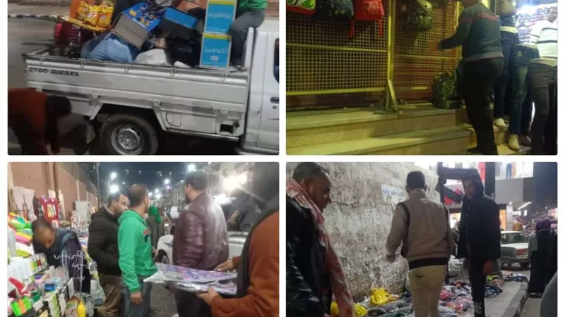 حملة مكبرة لرفع اشغالات الطرق وتجميل الشوارع بحي غرب أسيوط