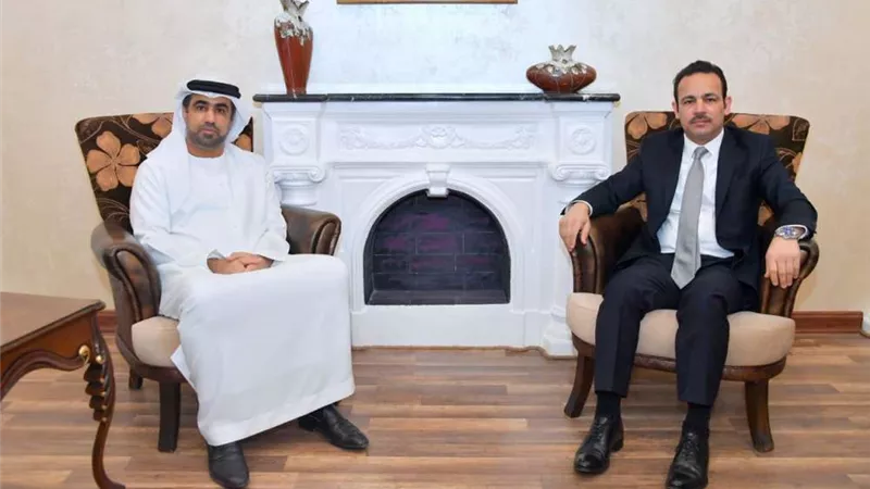 الدكتور إحسان علاوي يلتقي القائم بالأعمال المصري والإماراتي في بغداد
