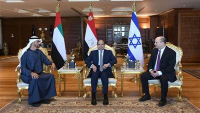 السيسي يلتقي رئيس وزراء إسرائيل ومحمد بن زايد بشرم الشيخ
