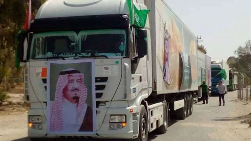 غزة تعلن وصول قافلة ذبائح سعودية