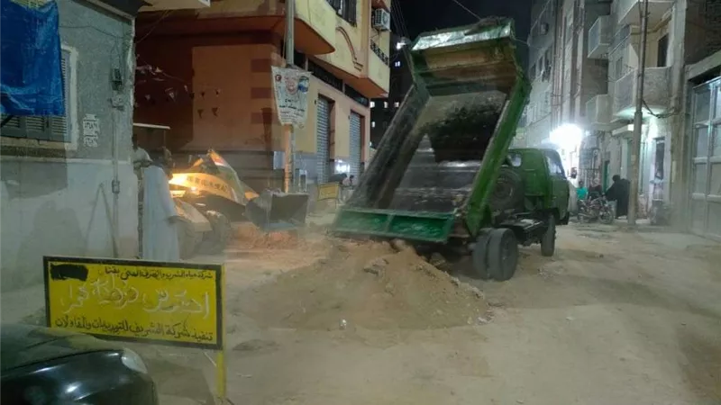 مياه قنا .. الإنتهاء من رفع كفاءة شوارع منطقة الكنوز