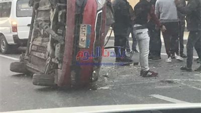 مصرع وإصابة 15 شخص في حادث سير بالمنيا