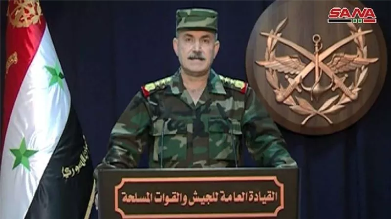 عاجل.. بيان من الجيش السوري بشأن العمليات العسكرية في إدلب