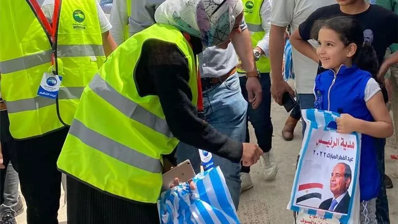 مستقبل وطن يوزع هدايا الرئيس على المواطنين والأطفال في المحافظات بمناسبة عيد الفطر (صور)