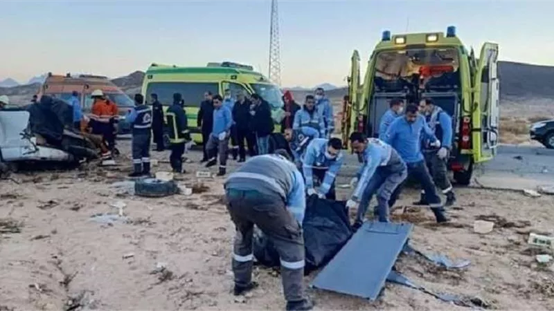 مصرع وإصابة 5 أشخاص في حادث انقلاب سيارة ملاكي ببني سويف