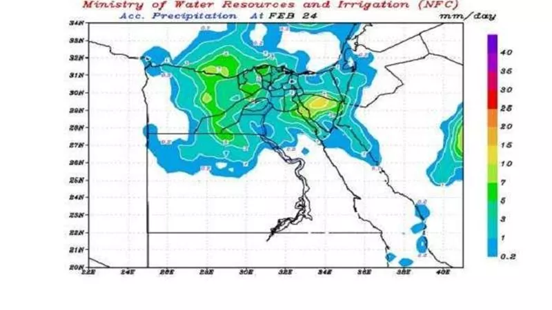 طقس سيء يضرب البلاد.. ووزارة الري تنشر خرائط الأمطار