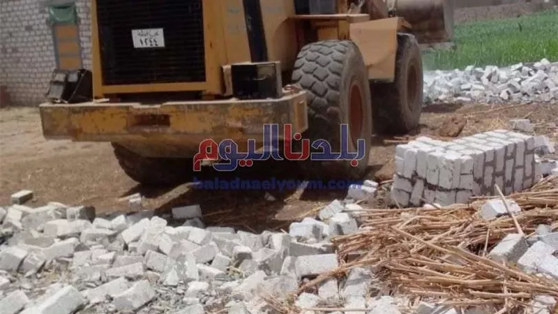 البحيرة: إزالة 17 حالة تعدي في المهد بإجمالي مساحة 1349 متر مربع بنطاق 7 مراكز
