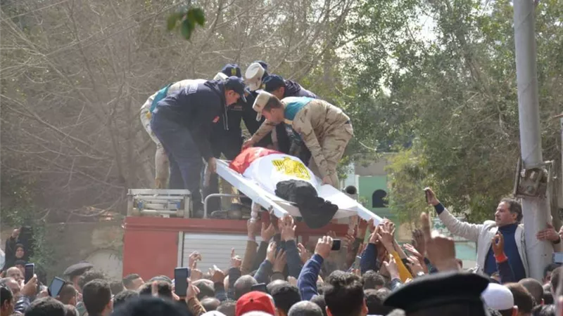 الدقهلية تودع شهيدي الواجب في جنازة عسكرية