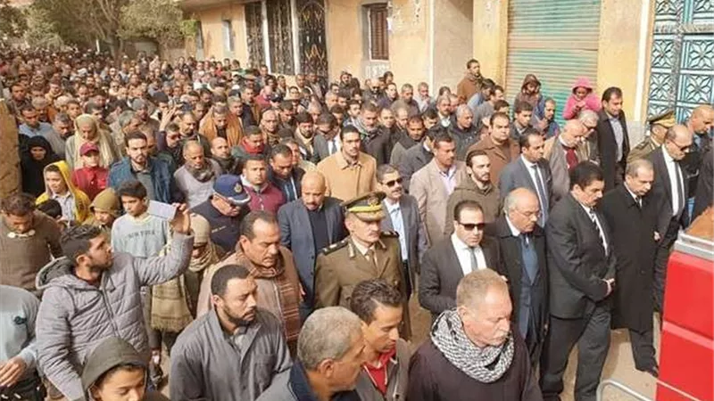 الحزن يخيم على قرية جزيرة الأحرارعقب استهشاد أحد ابنائها في الهجوم الإرهابي بسيناء
