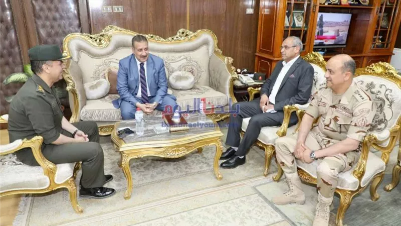 محافظ المنوفية يستقبل وفد جهاز مشروعات الخدمة الوطنية