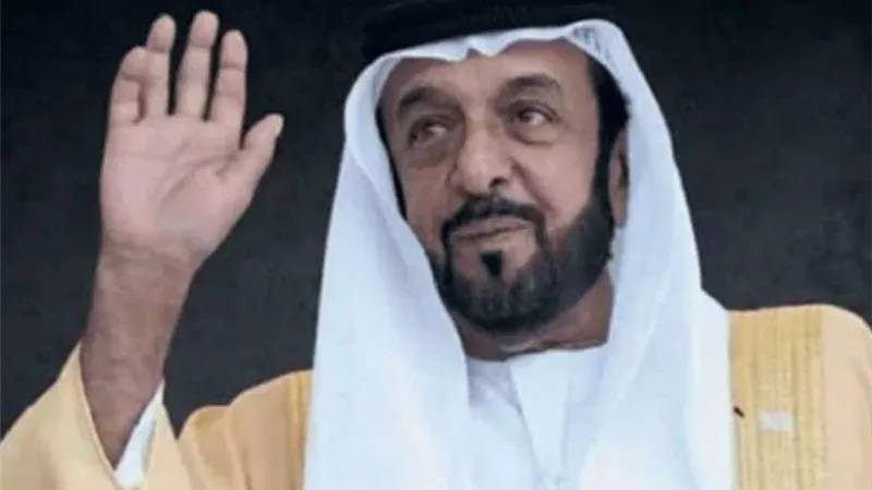 رانيا يوسف تنعي الشيخ خليفة بن زايد آل نهيان