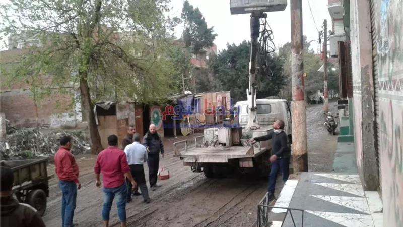 وفاة شخص بصعقة كهربائية بسبب سوء الأحوال الجوية في المنوفية