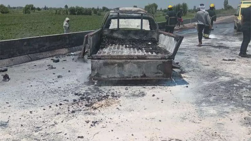 بالأسماء.. 5 مصابين في انقلاب سيارة نصف نقل على محور 30 يونيو ببورسعيد