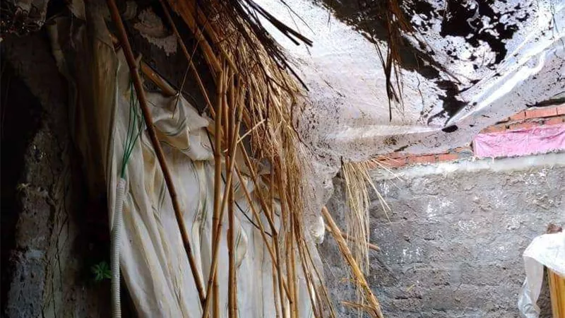 فيديو| شاهد لحظة انهيار منزل في المنوفية بسبب الطقس السيء