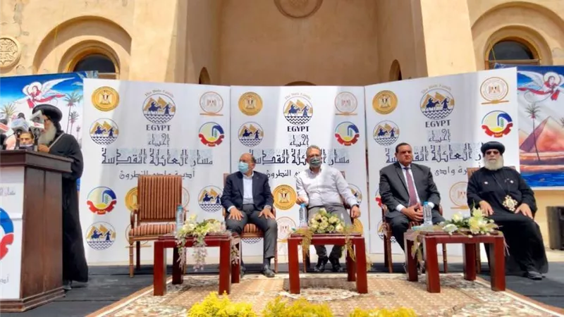 وزيرا التنمية المحلية والسياحة والآثار ومحافظ البحيرة يفتتحون مسار العائلة المقدسة بوادي النطرون