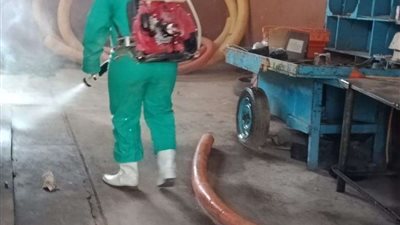 السياحة تعقم المنطقة الآثرية بالهرم للحد من انتشار فيروس كورونا