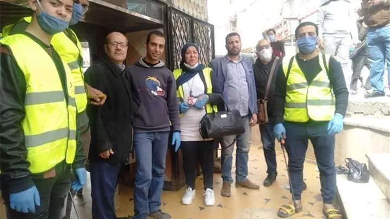 شباب شبرا الخيمة يواجهون كورونا بحملات توعية وتعقيم