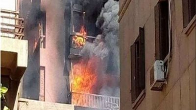 قوات الحماية المدنية تسيطر على حريق شقة سكنية بالدقي