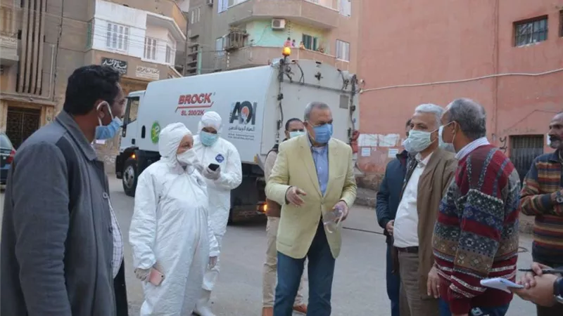 محافظ القليوبية يتابع أعمال التطهير والتعقيم بمدن وقرى المحافظة