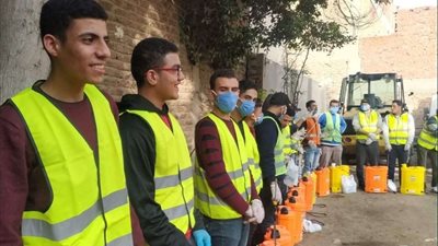 مبادرة شبابية لتعقيم قرية كفر شبين بالقليوبية