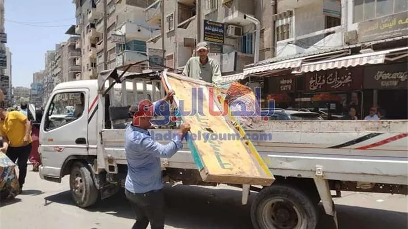 رفع 520  إشغال طريق مخالف في 4 مراكز بالبحيرة