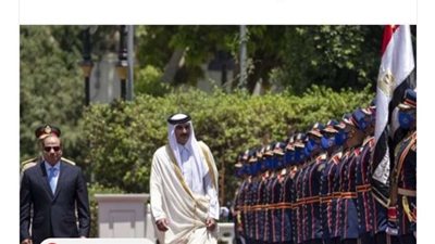 السيسي يودع أمير قطر عقب انتهاء زيارته لمصر