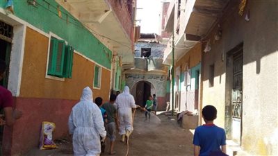 تطهير وتعقيم 710 منشأة وشارع ومحل ومنزل بكرداسة وأبو النمرس وأطفيح بالجيزة