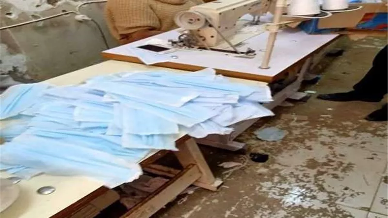 ضبط مليوني كمامة مغشوشة داخل مصنع  بالمعصرة