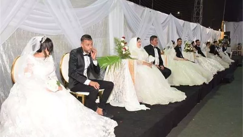 القوات المسلحة تقيم حفل زفاف جماعي لـ120 شابا وفتاة بالإسكندرية